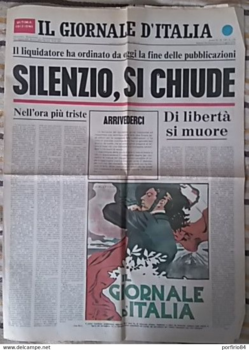 RARO GIORNALE IL GIORNALE D'ITALIA 24-25 LUGLIO 1976 SILENZIO SI CHIUDE - Otros & Sin Clasificación