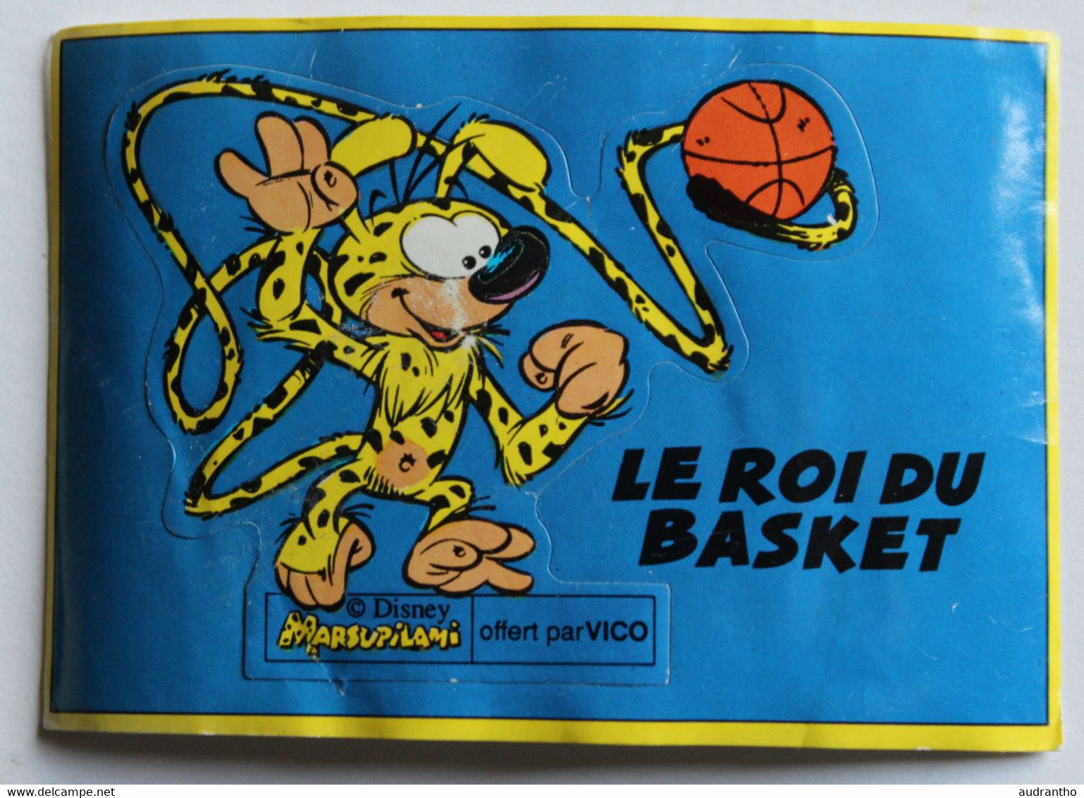 Ancien Autocollant MARSUPILAMI Disney Le Roi Du Basket Vico - Zelfklevers