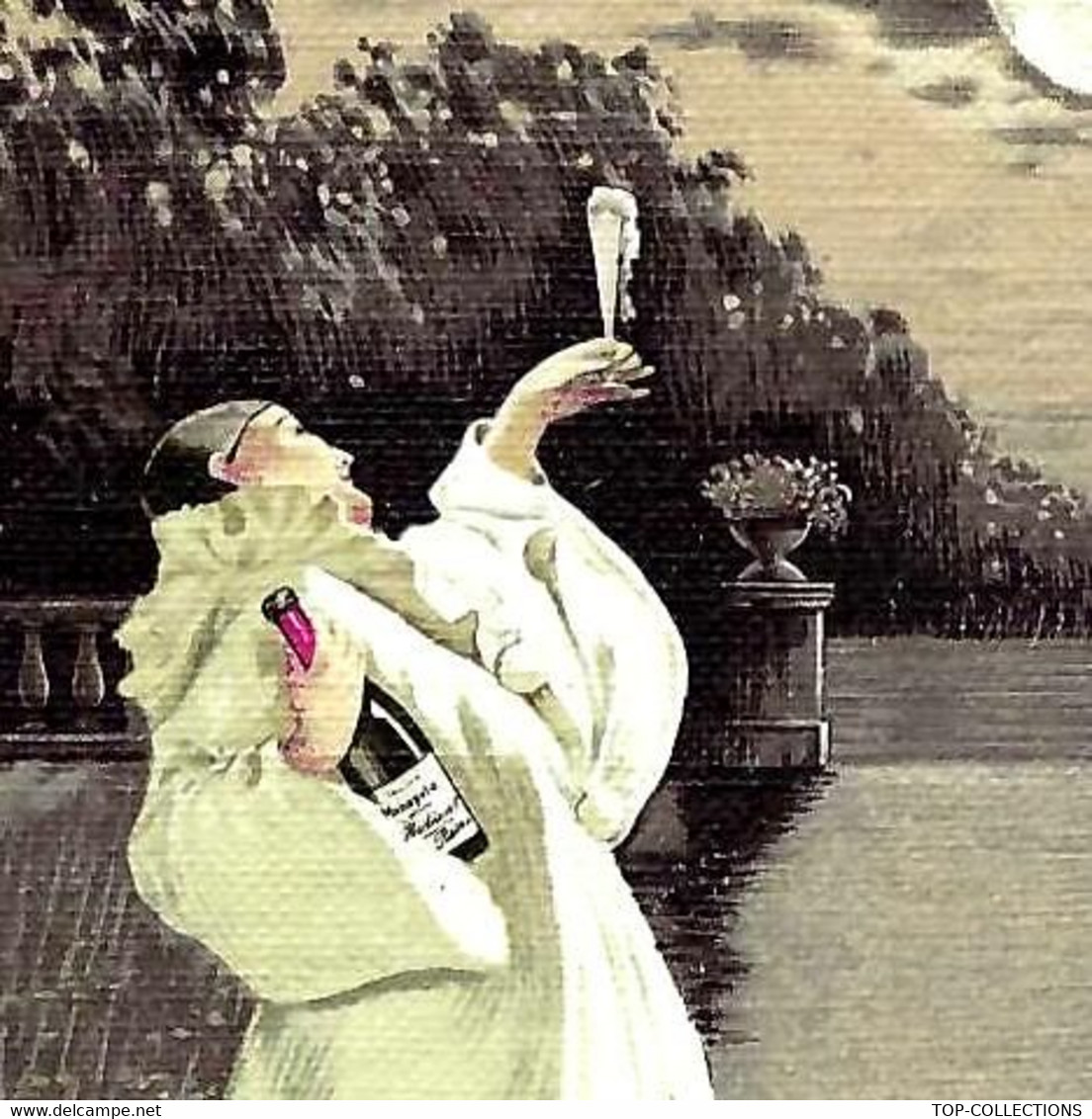 CIRCA 1930 1950 Pierrot à La Lune CHAMPAGNE HEIDSIECK REIMS BEDAR IMPRIMEUR REIMS SUPERBE VOIR SCANS - Menu