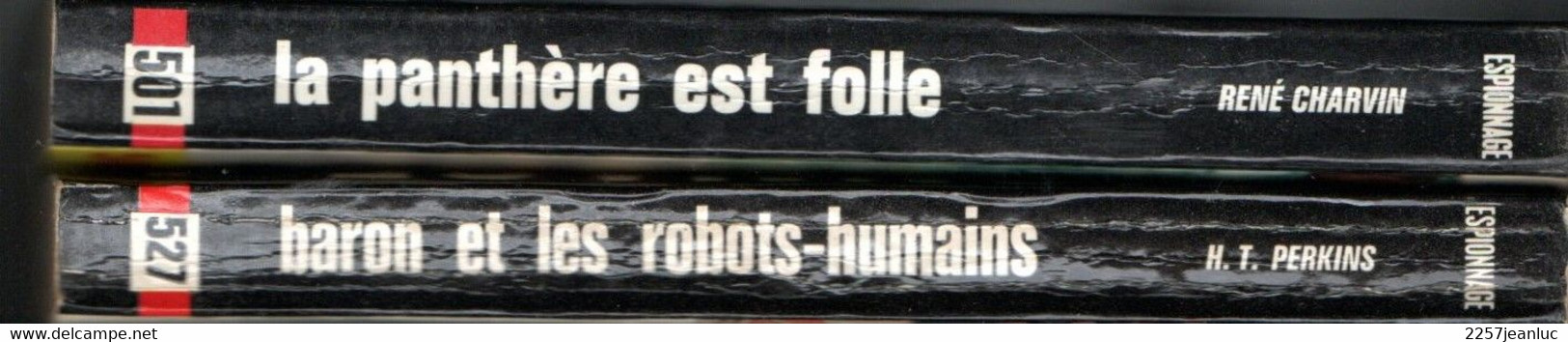 2 Romans Espionnage N: 501& 527 De 1967 Et 1968* Editions De L'Arabesque La Panthère Folle & Baron Et Les Robots Humains - Editions De L'Arabesque