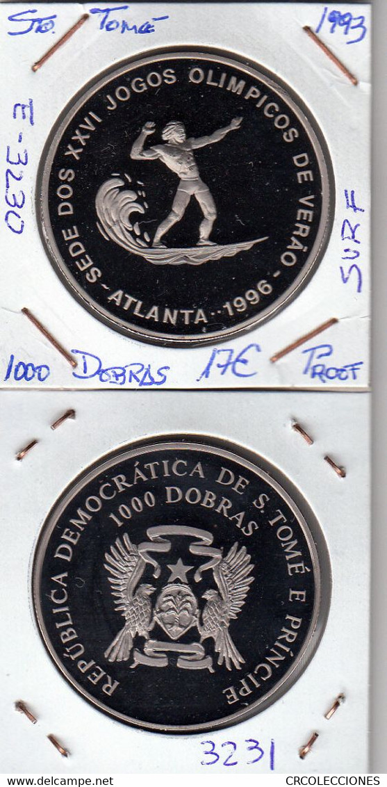 E3230 MONEDA SANTO TOME Y PRINCIPE 1000 DOBRAS 1993 PROOF 17 - Sao Tome Et Principe