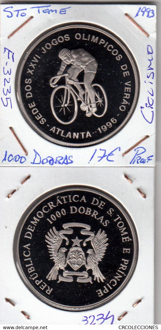 E3235 MONEDA SANTO TOME Y PRINCIPE 1000 DOBRAS 1993 PROOF 17 - Sao Tomé E Principe