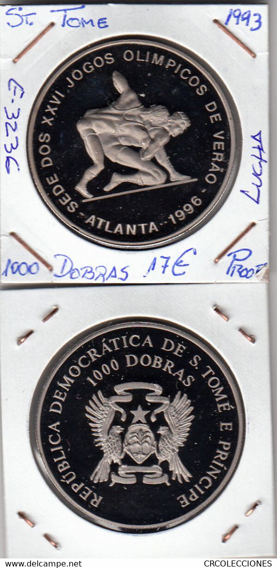 E3236 MONEDA SANTO TOME Y PRINCIPE 1000 DOBRAS 1993 PROOF 17 - Santo Tomé Y Príncipe