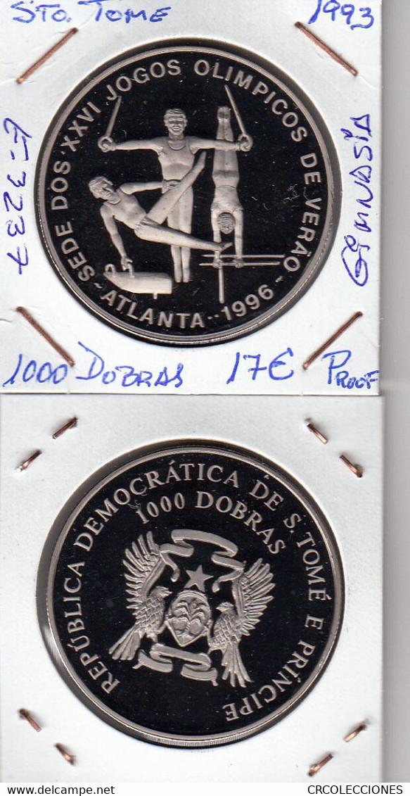 E3237 MONEDA SANTO TOME Y PRINCIPE 1000 DOBRAS 1993 PROOF 17 - São Tomé Und Príncipe