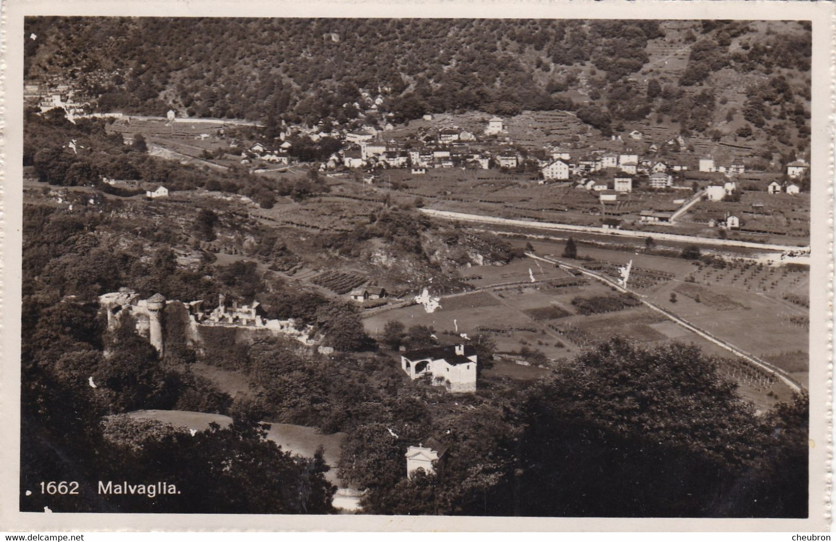 SUISSE . MALVAGLIA. RARETE. VUE GENERALE. ANNEE 1946 + TEXTE - Malvaglia