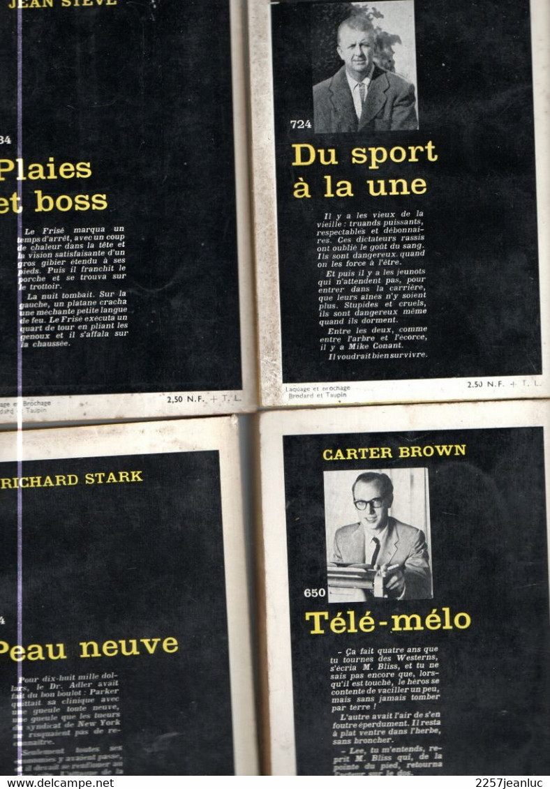 4 Romans  Serie Noire  - Editions Gallimard  N: 634 - 650 - 724 Et 854 Titres Divers De 1961 à 1962 - Roman Noir