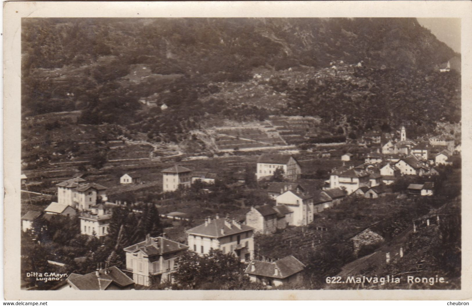 SUISSE . RARETE. MALVAGLIA. RONGIE. VUE GENERALE. ANNEE 1932 + TEXTE - Malvaglia