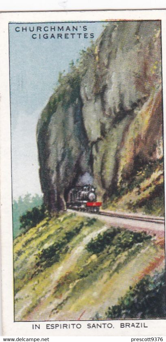 Wonderful Railway Travel, 1937 - 14 I Espirito Santo, Brazil  - Churchman Cigarette Card - Trains - Churchman