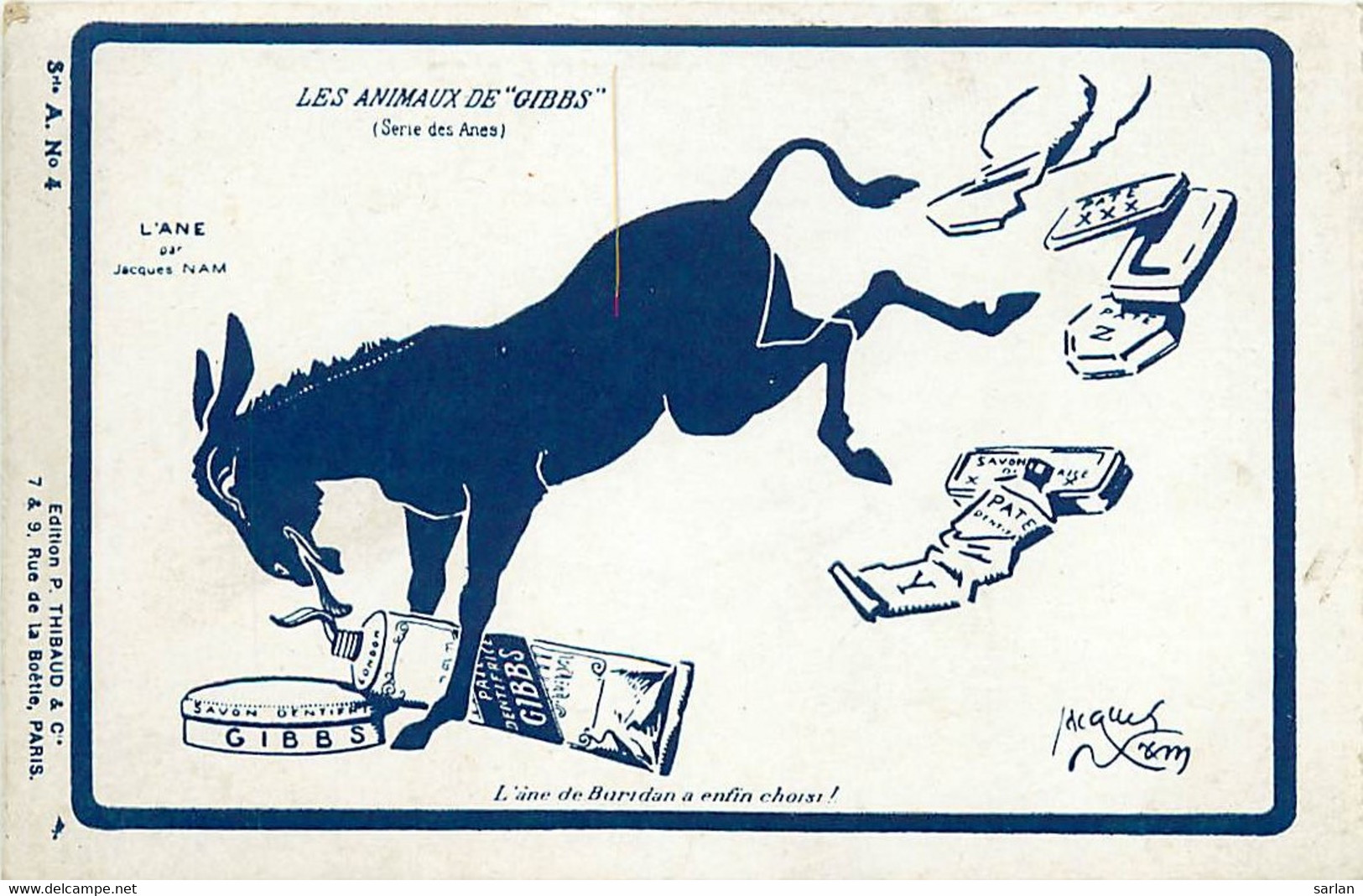 Les Animaux De Gibbs , L'ane , Illustration De Jacques Nam , * 327 97 - Autres & Non Classés