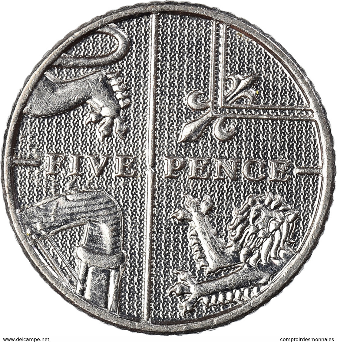 Monnaie, Grande-Bretagne, 5 Pence, 2012 - 5 Pence & 5 New Pence