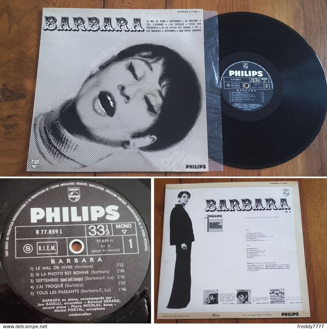 RARE French LP 33t RPM BIEM (12") BARBARA (Label Gris, 1965) - Collectors