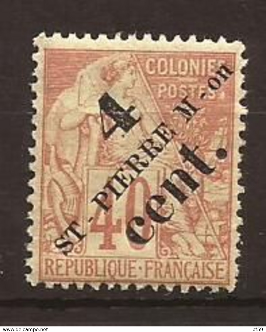 SPM - 1891/92 - N° 44 NEUF XX MNH - Signé ROUMET (rare Sans Charnière) - Unused Stamps