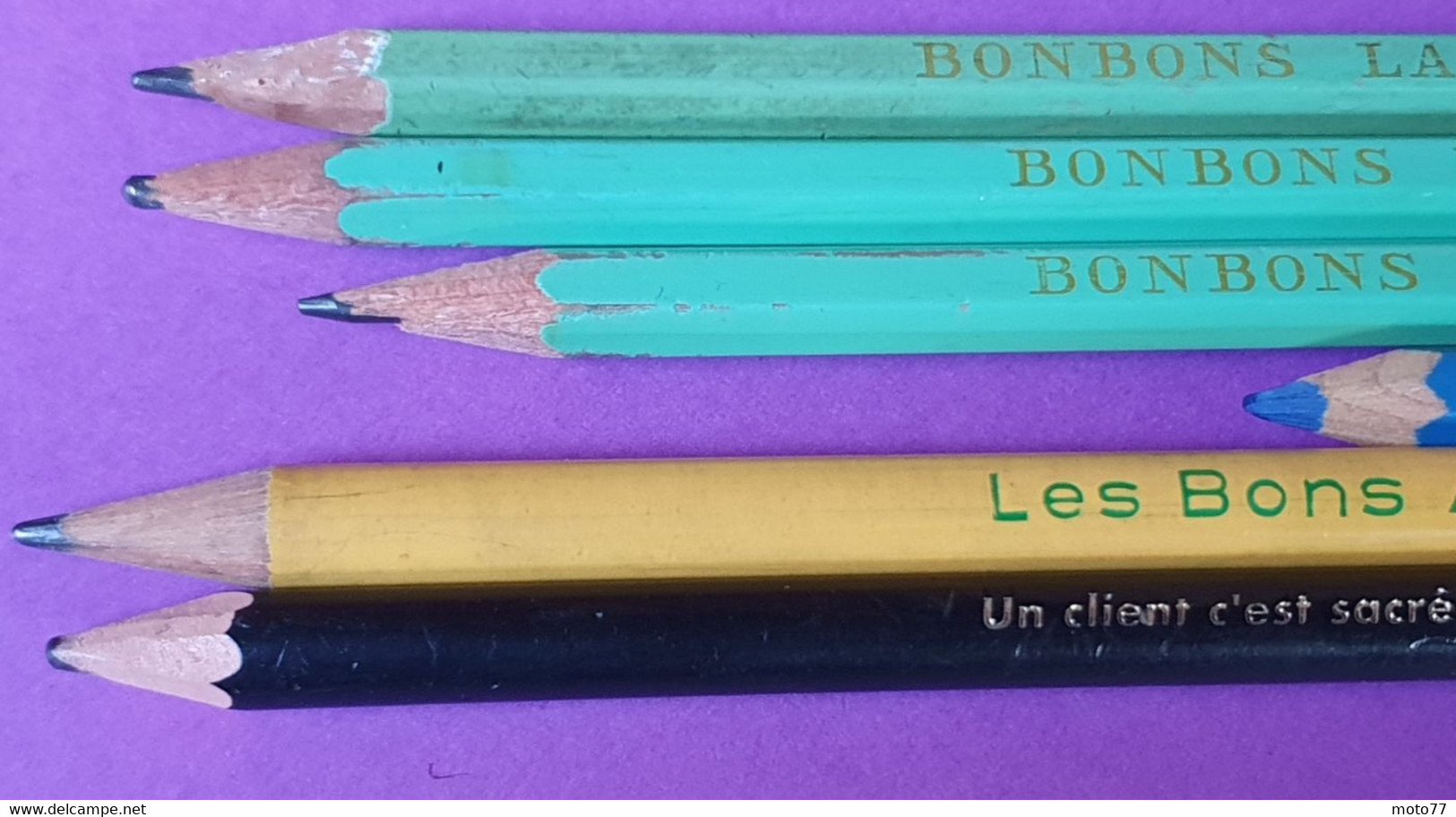 Lot 10 Anciens CRAYONS MINE - Publicité LA PIE QUI CHANTE , FRANCORUSSE , GUYOMARC'H , STOC - Etat D'usage - Vers 1960 - Stylos