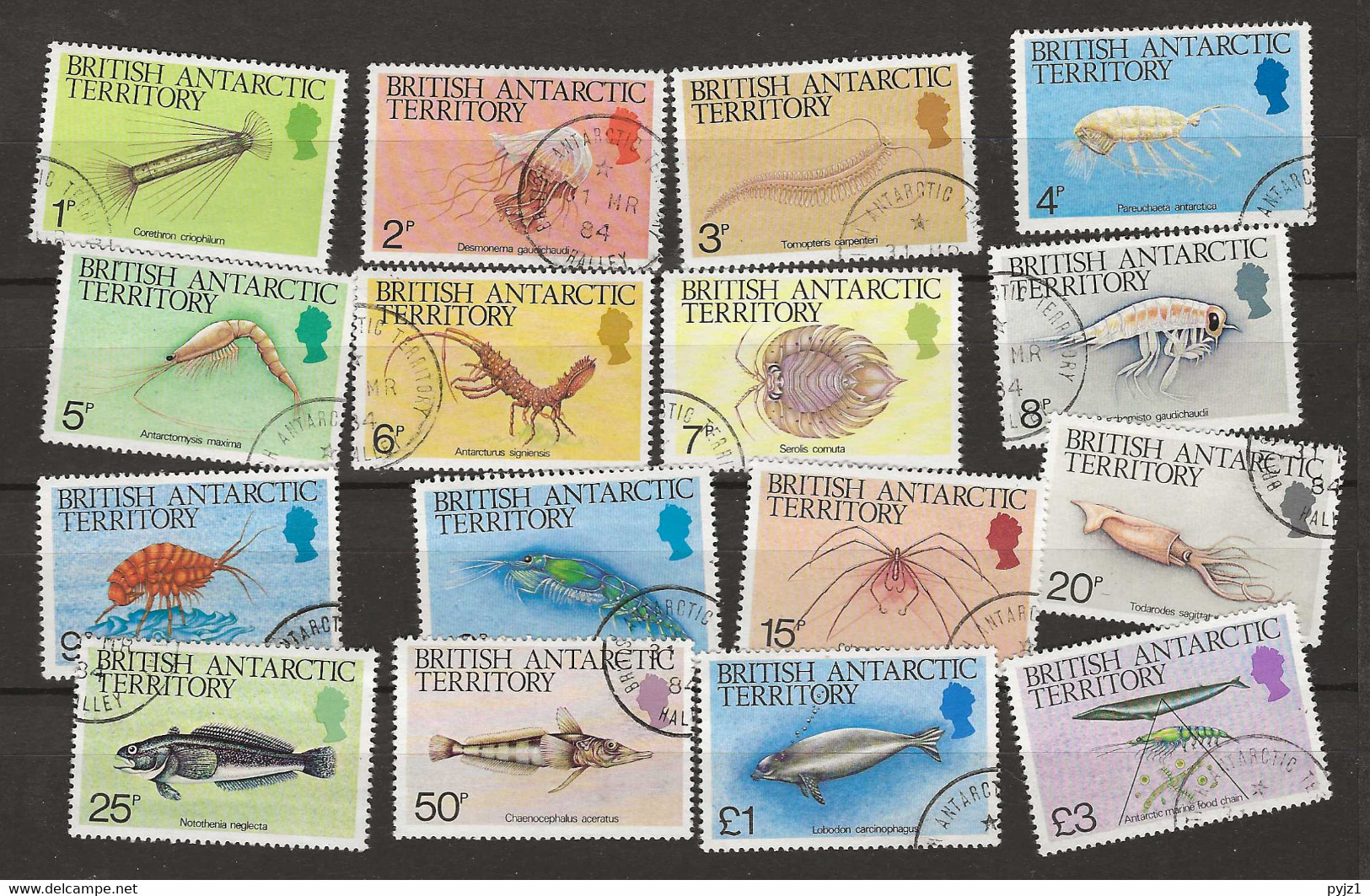 1984 USED  British Antactic Territory, Mi 108-123 - Used Stamps