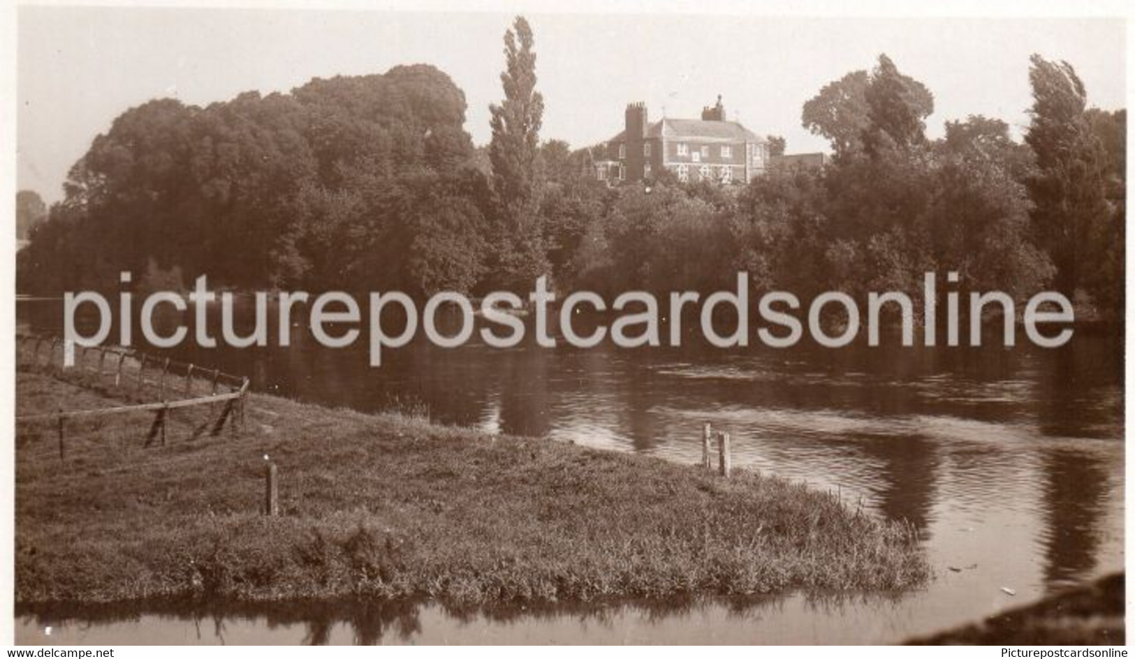 RIVER EXE FROM COUNTESS WIER BRIDGE EXETER OLD R/P POSTCARD DEVON - Exeter
