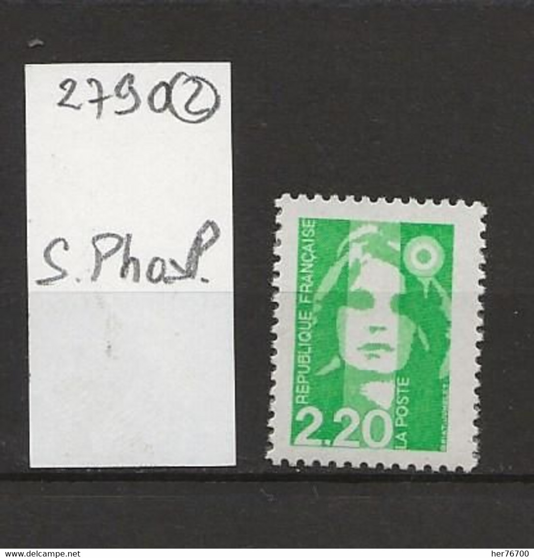 VARIETE FRANCAISE N° YVERT  2790 B - 1989-1996 Bicentenial Marianne