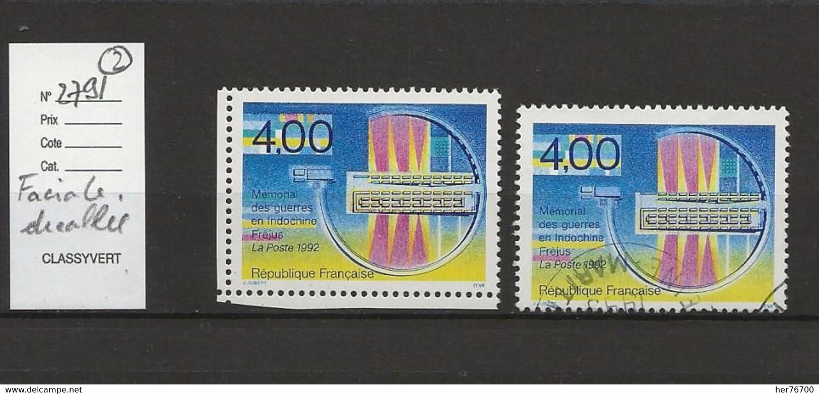 VARIETE FRANCAISE N° YVERT  2791 - Unused Stamps