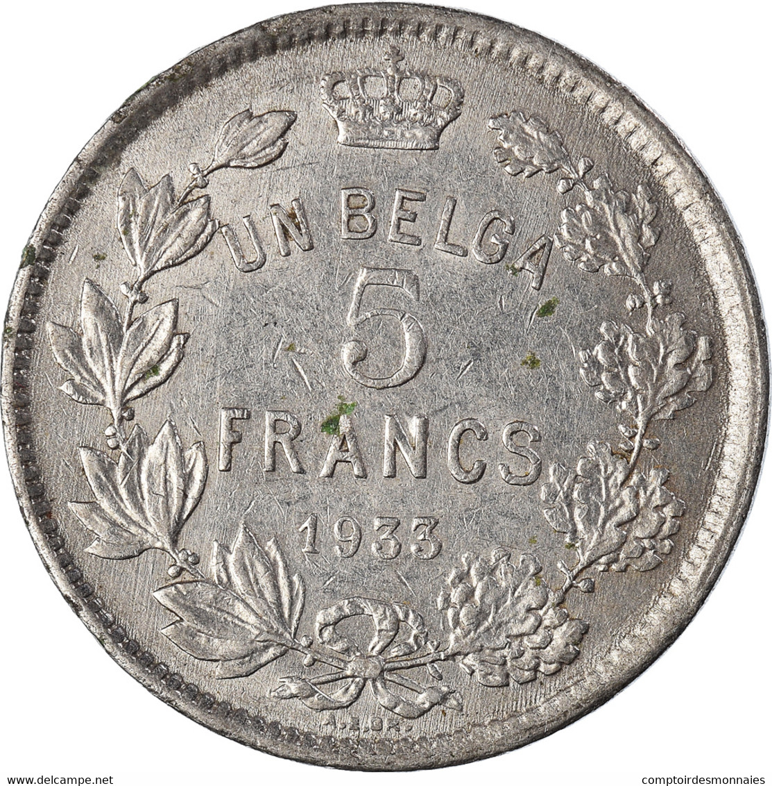 Monnaie, Belgique, 5 Francs, 5 Frank, 1933 - 5 Frank & 1 Belga