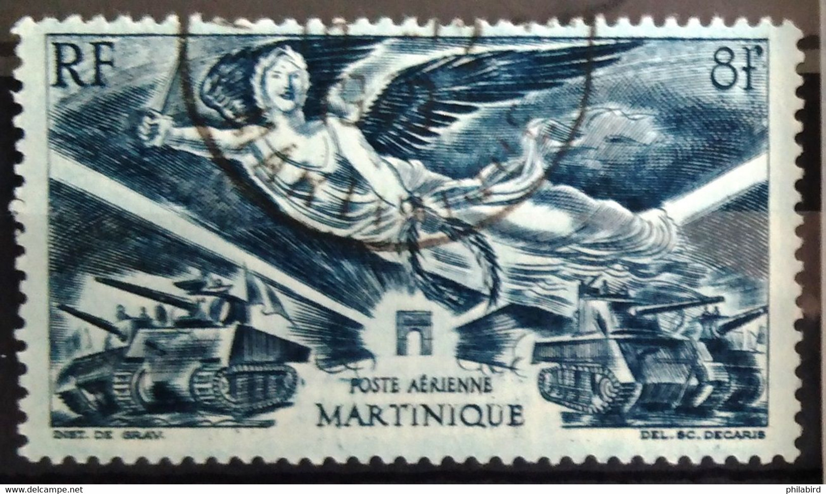 MARTINIQUE                      PA 6                   OBLITERE - Airmail