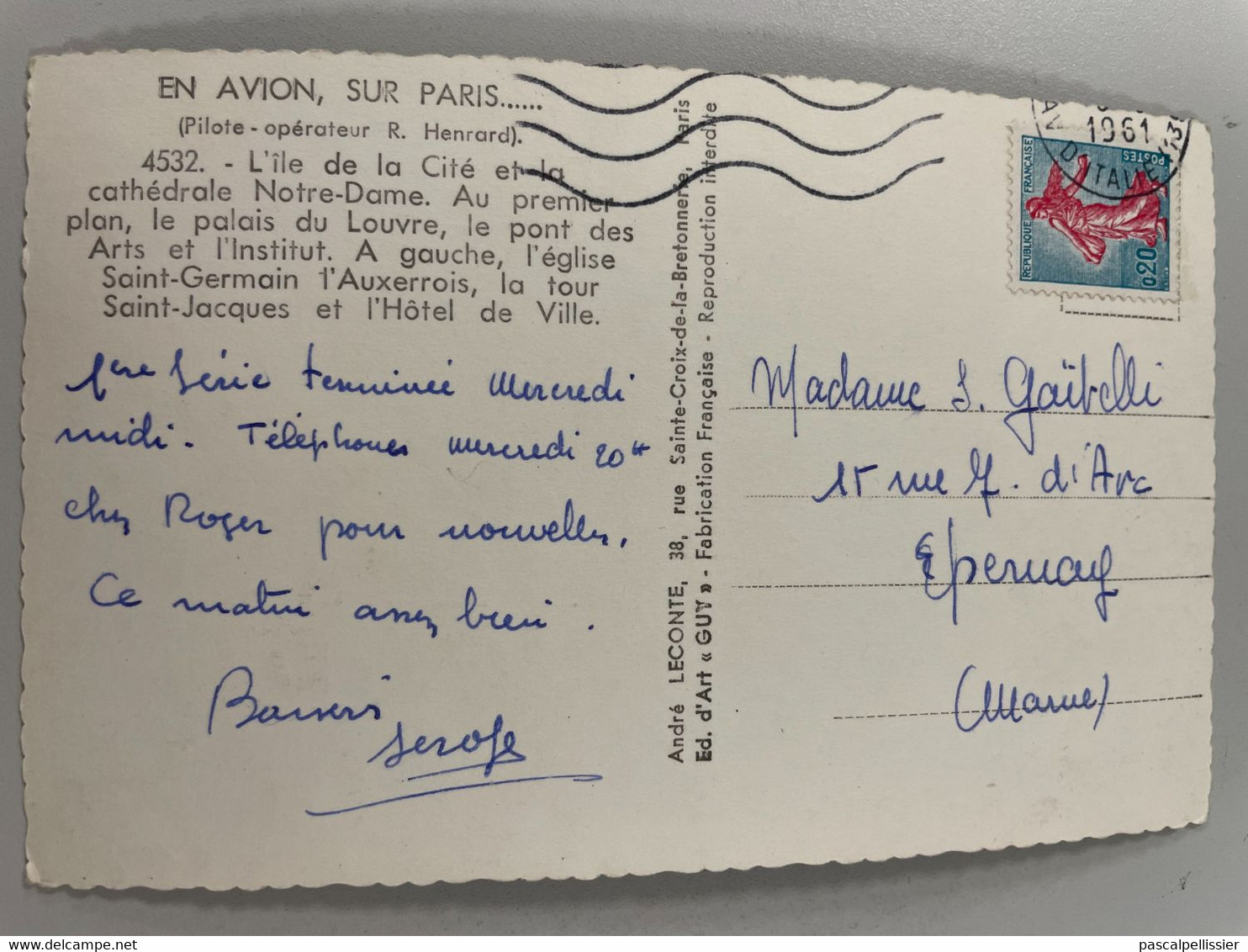 CPSM - 75 - Paris - En Avion Sur Paris - L'île De La Cité - Cartas Panorámicas