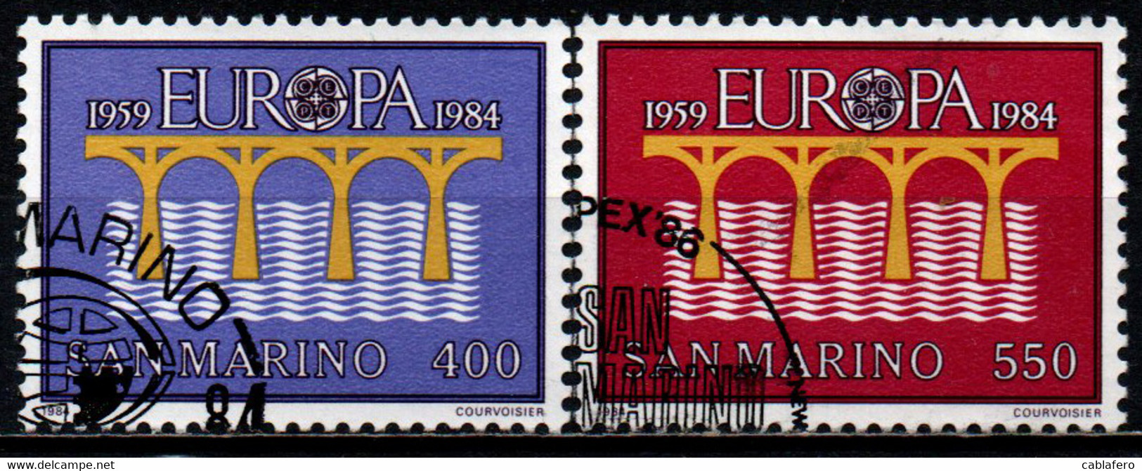 SAN MARINO - 1984 - EUROPA UNITA - 25° ANNIVERSARIO CEPT - USATI - Usados