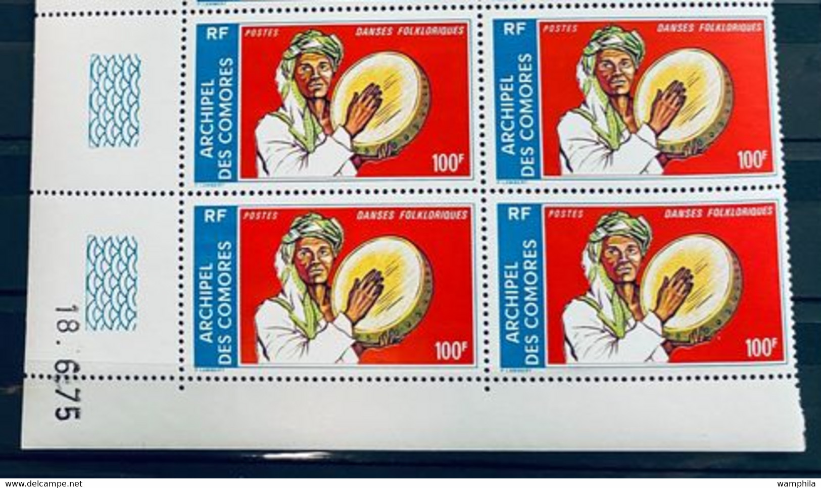 Comores N°104A/104B** Bloc De 4, Danses Folkloriques. Cote 1125€ - Unused Stamps