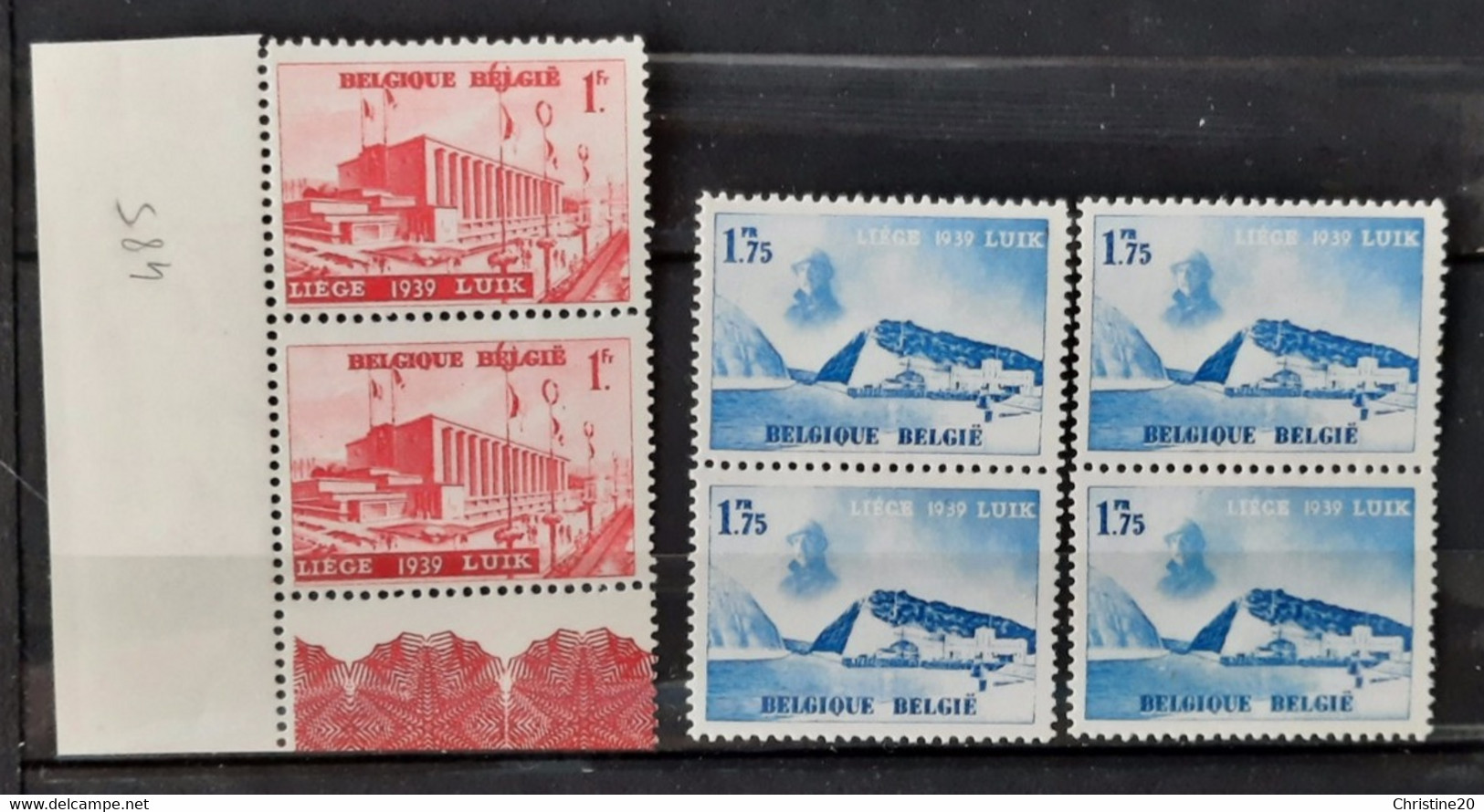 Belgique 1938  N°485X2+n°487X4  ** TB  Cote 26€ - 1929-1941 Grand Montenez