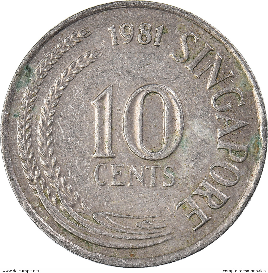 Monnaie, Singapour, 10 Cents, 1981 - Singapour