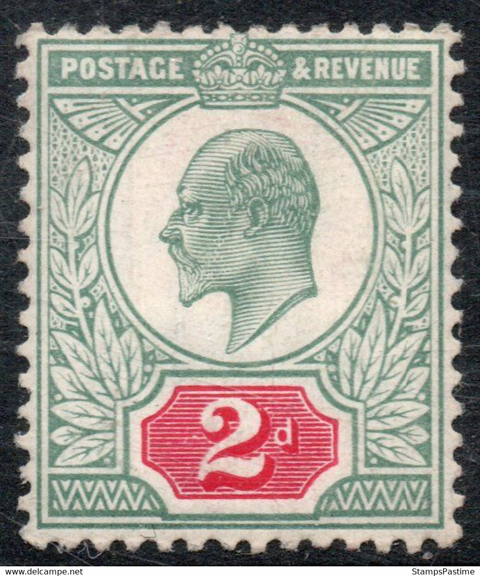 REINO UNIDO - GREAT BRITAIN Sello Nuevo De 2 P. REY EDUARDO 7° Años 1902-04 – Valorizado En Catálogo U$S 52.50 - Unused Stamps
