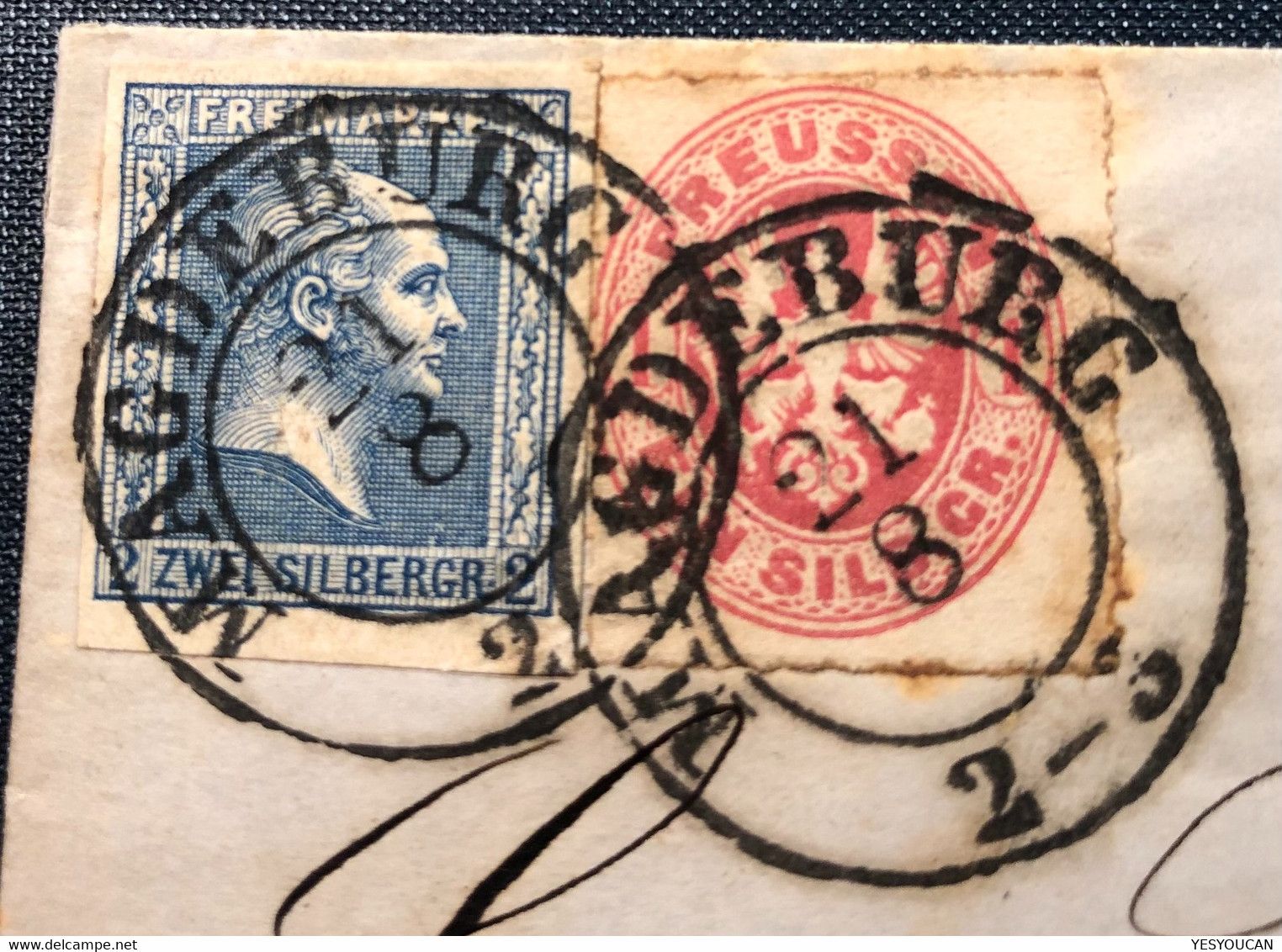 1862 Seltener MIF Brief MAGDEBURG>Hamburg (Preussen Prussia Cover Lettre Prusse Gepr Wasels BPP - Storia Postale