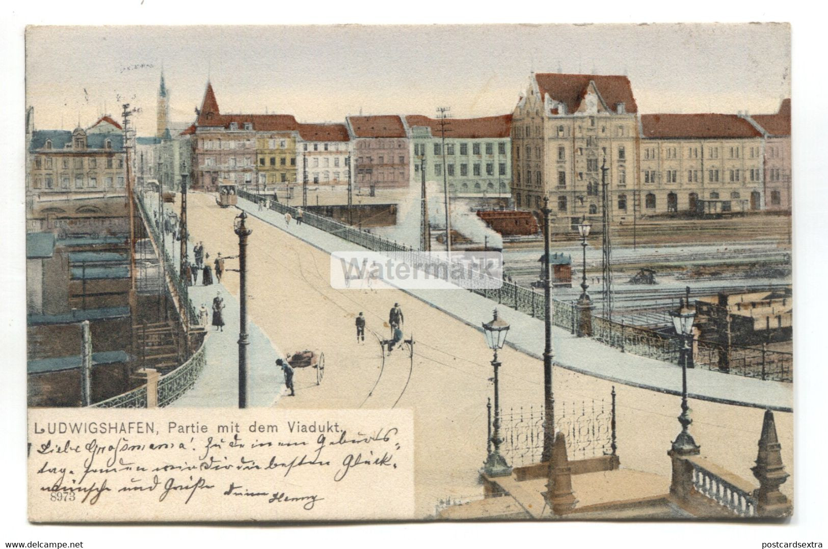Ludwigshafen - Partie Mit Dem Viadukt - 1905 Used Germany Postcard - Ludwigshafen