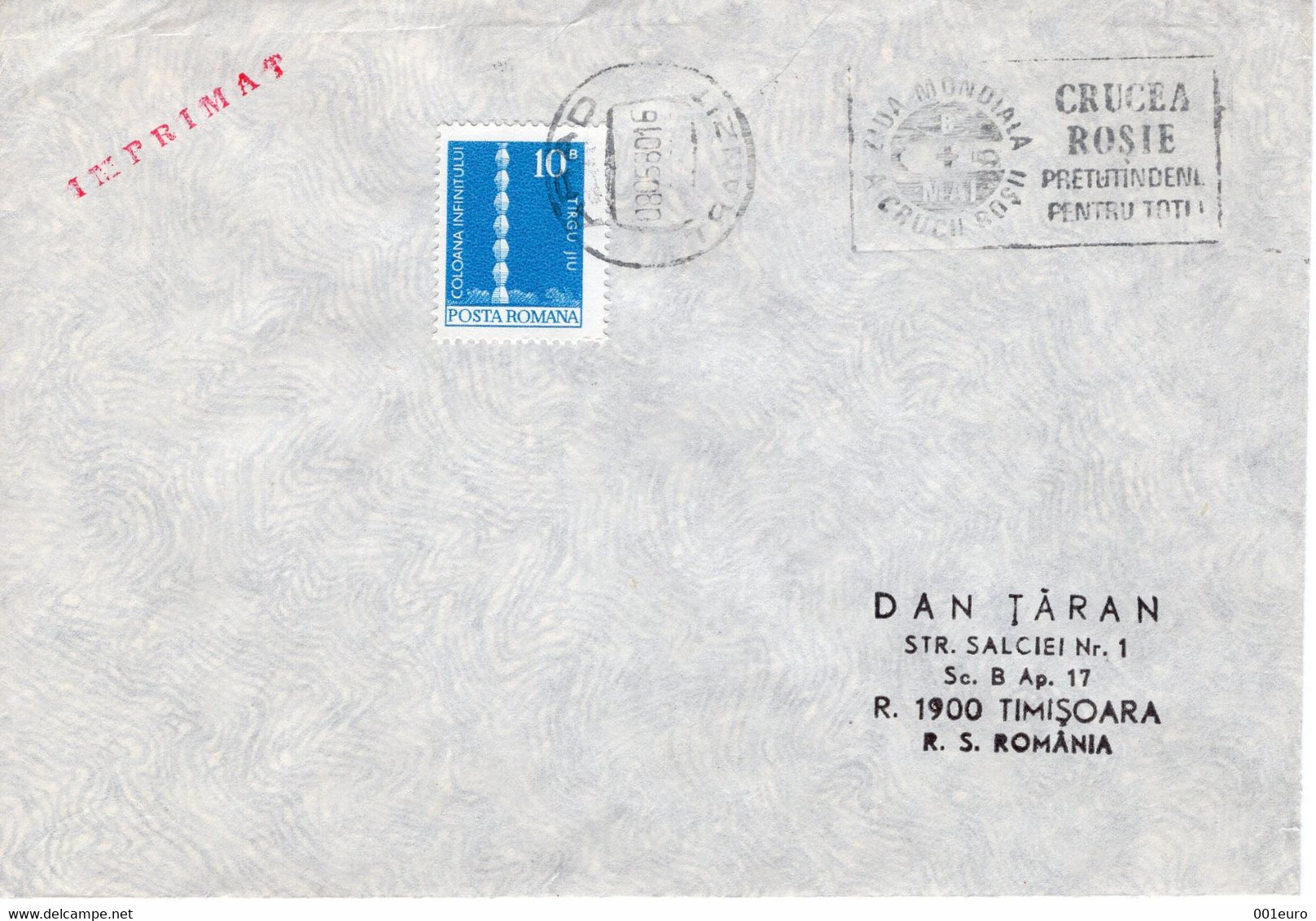 ROMANIA 1980: RED CROSS INTERNATIONAL DAY Illustrated Postmark - Registered Shipping! - Postmark Collection