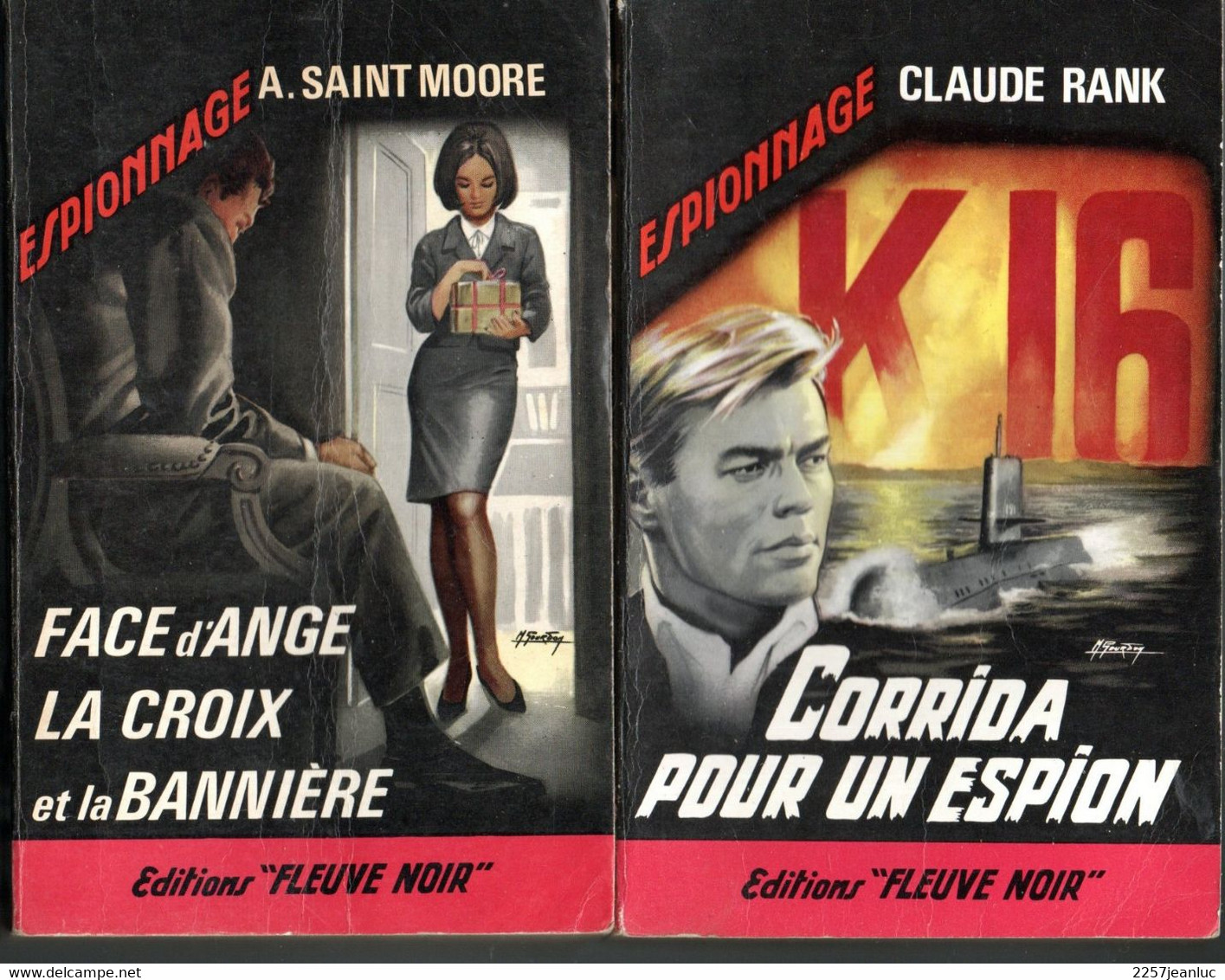 2 Romans Espionnage - Editions Fleuve Noir  N: 459 Corrida Pour Un Espion Et N: 486 Face D'ange De 1964/65 - Fleuve Noir