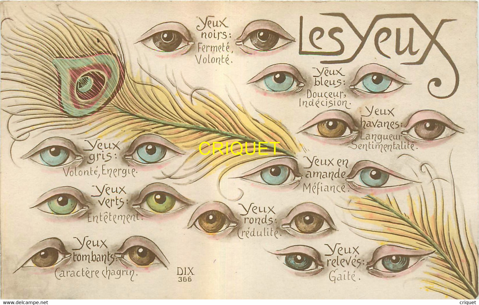 Fantaisie, Le Langage Des Yeux, Carte Pas Courante - Other & Unclassified