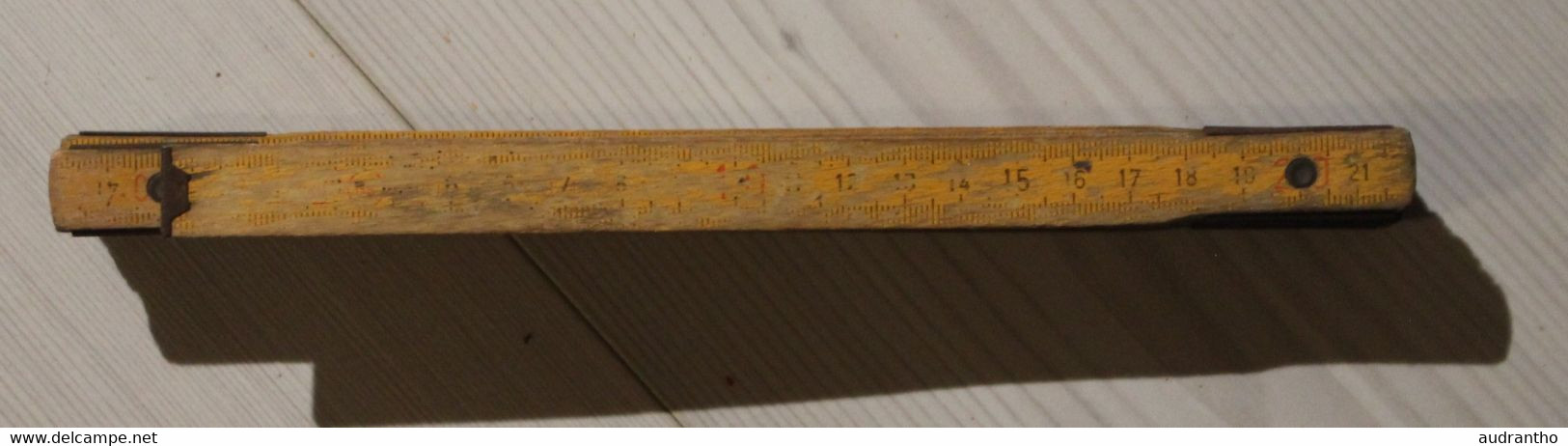 Ancien Double METRE PLIANT En Bois 2.30 Mètres - Other & Unclassified
