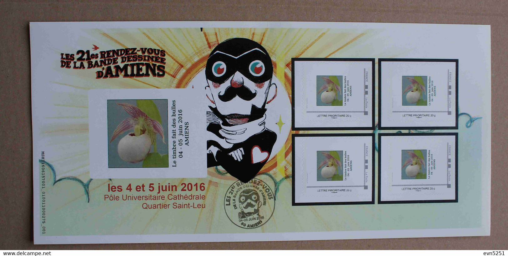 CO-07 : Les 21ès Rendez-vous De La Banse Dessinée D'Amiens 2016 - Orchidée (autocollant / Autoadhésif) - Collectors