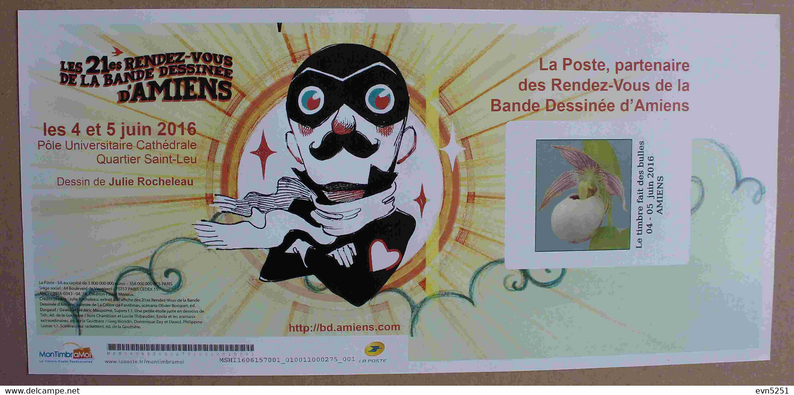 CO-07 : Les 21ès Rendez-vous De La Banse Dessinée D'Amiens 2016 - Orchidée (autocollant / Autoadhésif) - Collectors