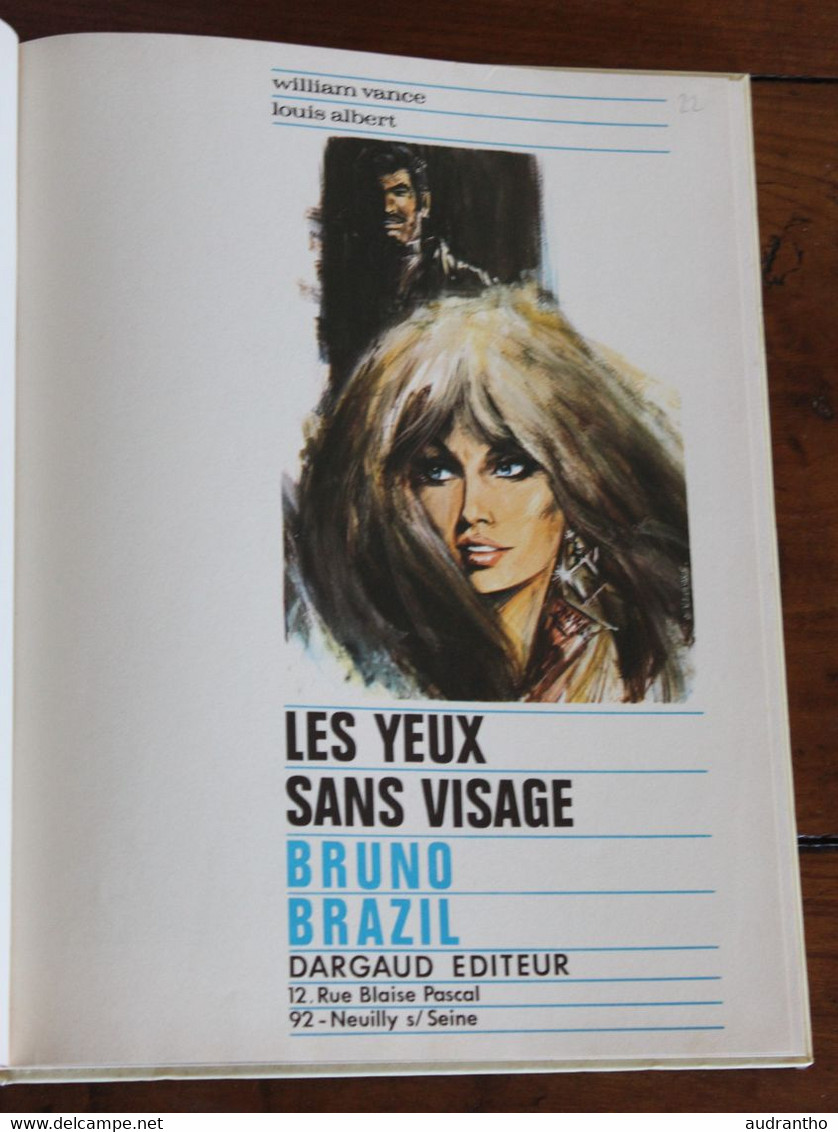 BD édition Originale BRUNO BRAZIL Les Yeux Sans Visage 1971 Ed. Dargaud - Bruno Brazil