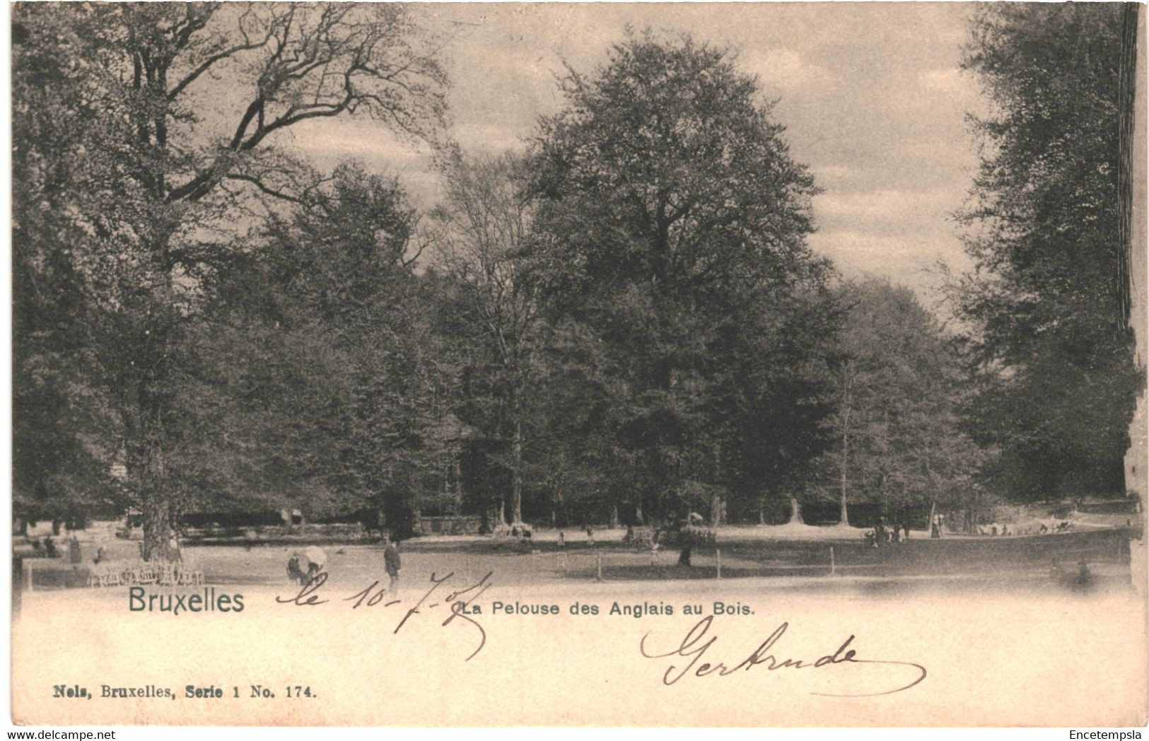 CPA - Carte Postale -Belgique- Bruxelles Pelouse Des Anglais Au Bois Début 1900 VM47747 - Forêts, Parcs, Jardins