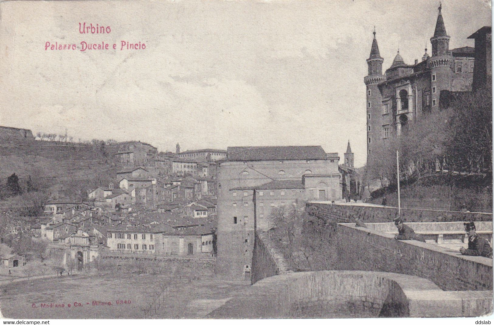 Urbino - Palazzo Ducale E Pincio - Animata, Viaggiata 1906 Per Parigi - Urbino