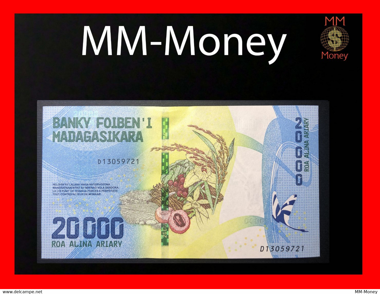 MADAGASCAR  20.000  20000  Ariary  2017  P.  104      UNC - Madagascar