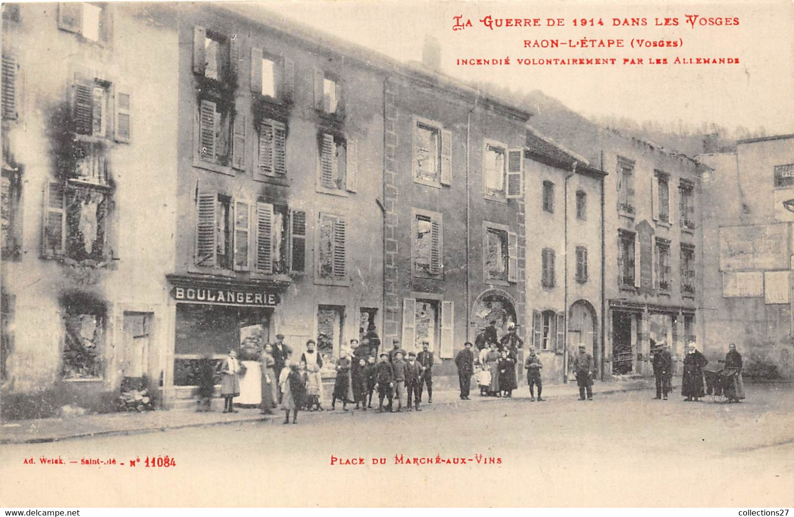 88-RAON-L'ETAPE -LA GUERRE DE 1914 - PLACE DU MARCHE AUX VINS - Raon L'Etape