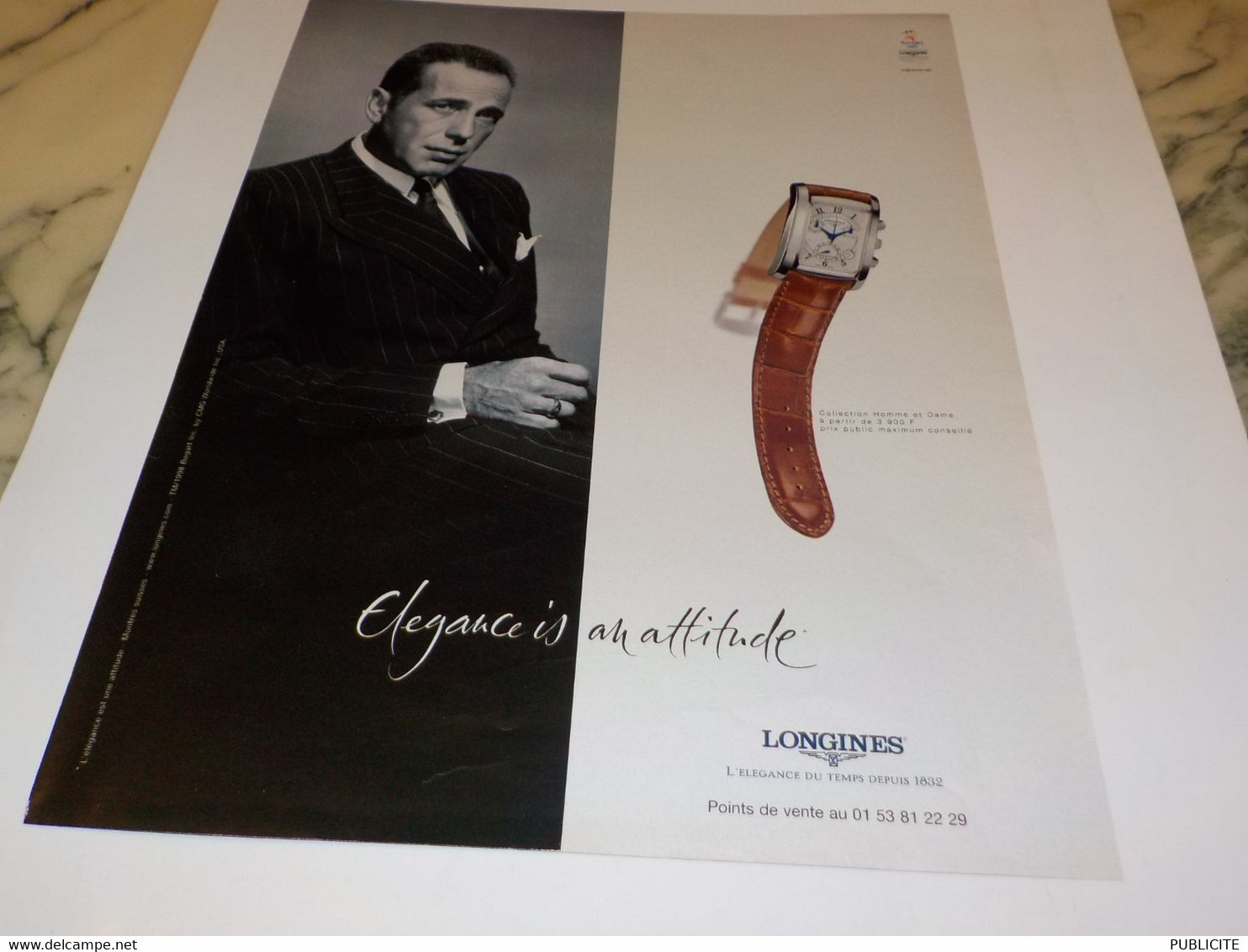 ANCIENNE PUBLICITE ELEGANCE IS AN ATTITUDE MONTRE LONGINES 1999 - Autres & Non Classés