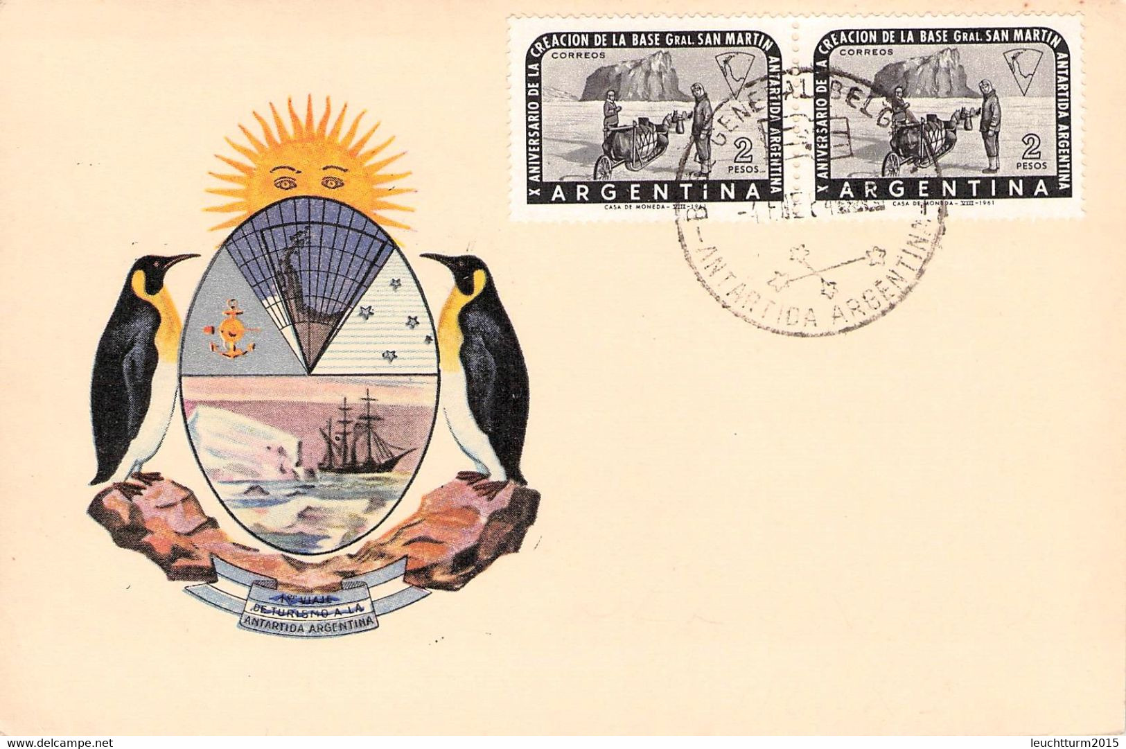ARGENTINA - SPECIAL CARD 1965 BASE BELGRANO / ZL75 - Lettres & Documents