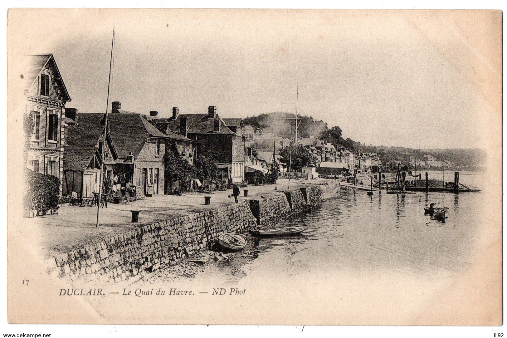 CPA 76 - DUCLAIR (Seine Maritime) - 17. Le Quai Du Havre - ND Phot - Dos Simple - Duclair