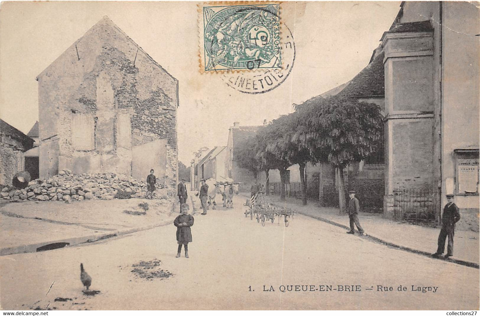 94-LA-QUEUE-EN-BRIE- RUE DE LAGNY - La Queue En Brie