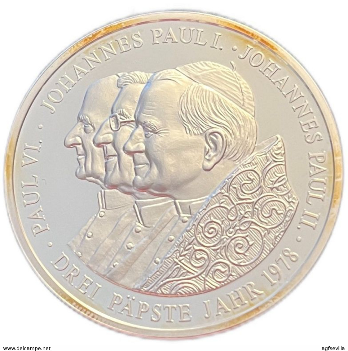 VATICANO. MEDALLA DEDICADA A LOS TRES PAPAS DEL AÑO 1.978 - Royaux / De Noblesse