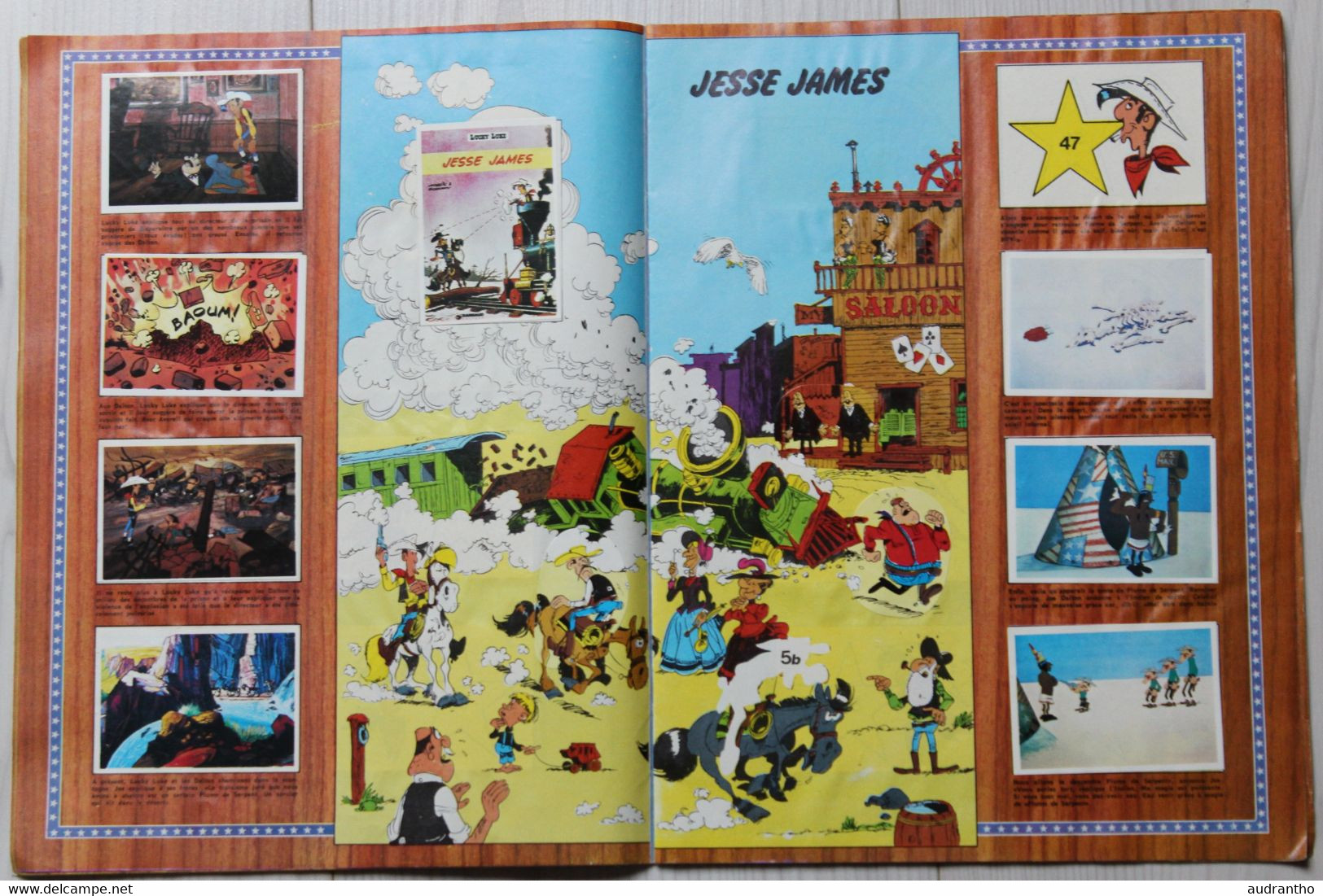 album de stickers de 1978 Lucky Luke la ballade des Dalton Dargaud 183 vignettes sur 200