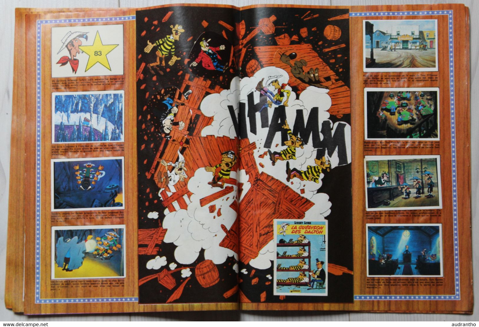 album de stickers de 1978 Lucky Luke la ballade des Dalton Dargaud 183 vignettes sur 200