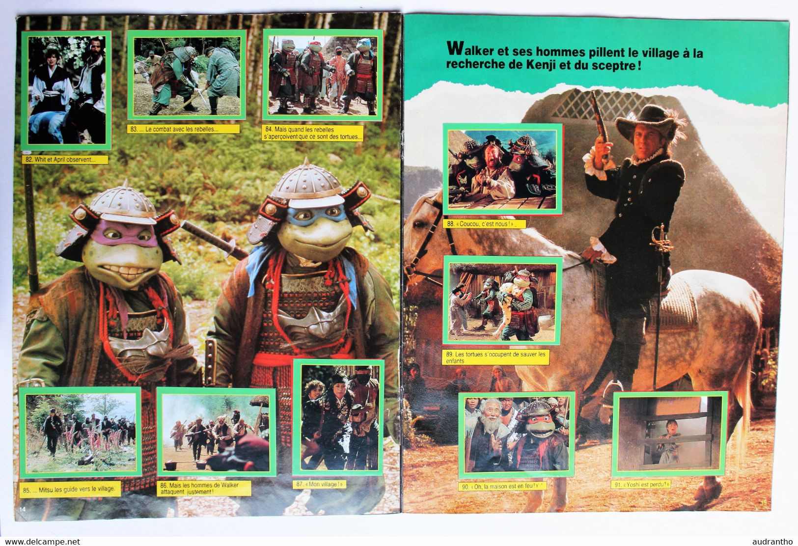 album complet de stickers Tortues Ninja Le Film 1992 Ninja Turtles figurine Euroflash
